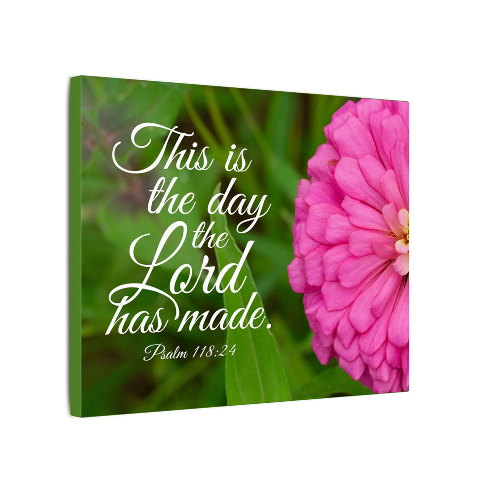 Scripture Canvas The Lord Has Made Psalm 118:24 Christian Wall Art Bible Verse